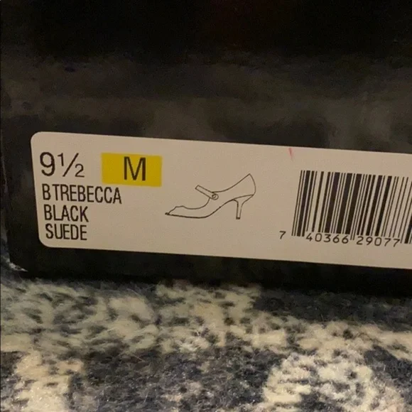 Boutique 9.5 black suede Mary Jane heel B Trebecca - Picture 5 of 7